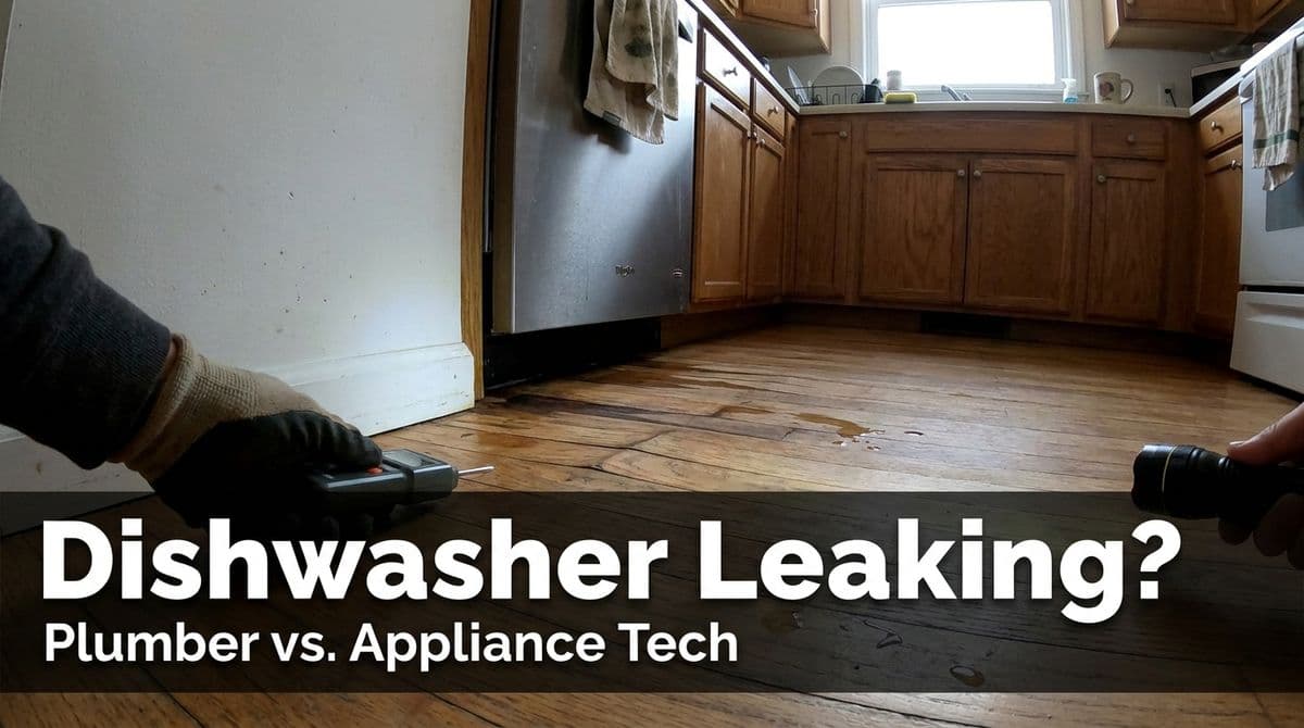 Dishwasher Leaking but No Water? Plumber vs. Appliance Tech image